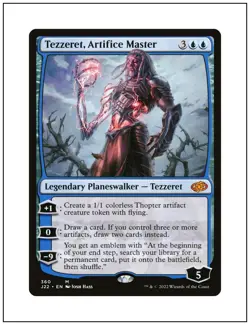 1x Tezzeret, Artifice Master, Jumpstart 2022, Magic MTG NM - Image 1