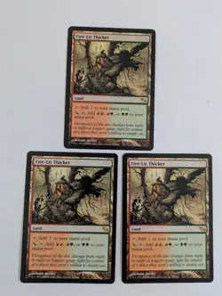 3 Fire-Lit Thicket Shadowmoor MTG NM Free shipping with tracking - Image 1