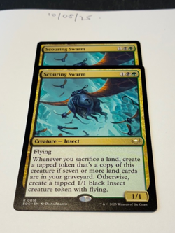 Magic the Gathering MTG Scouring Swarm x2 Rare Cards NM/M Comm - Image 1