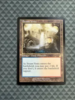 MTG Steam Vents #412 Retro Frame Rare Ravnica Remastered (RVR) - Image 1