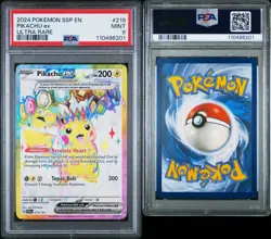 Pokemon TCG Pikachu Ex 219/191 Surging Sparks Ultra Rare PSA 9 - Image 3