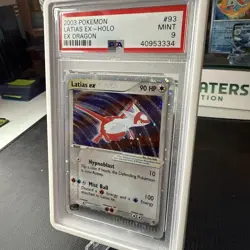 PSA 9 - Latias ex # 93/97 Pokemon ex Dragon Holo - VERY RARE! - Image 3