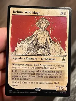 MTG Magic: Adventures in the Forgotten Realms: Delina, Wild Mage Foil Rare - NM - Image 1