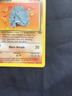 Pokemon Cards: Jungle 1st Edition Common: Rhyhorn 61/64 - Image 4