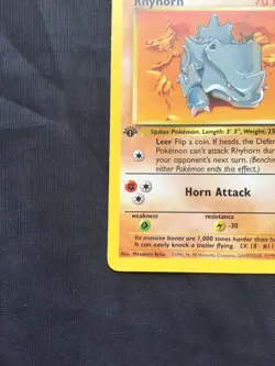 Pokemon Cards: Jungle 1st Edition Common: Rhyhorn 61/64 - Image 5