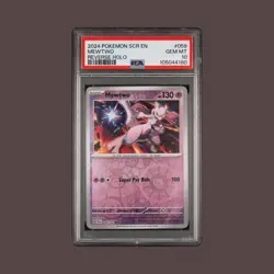 2024 Pokemon Stellar Crown Mewtwo 059/142 Reverse Holo PSA 10 Gem Mint - Image 1