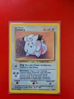 1999 Pokemon TCG Clefairy 5/102 Base Set - Holo Rare - Image 1