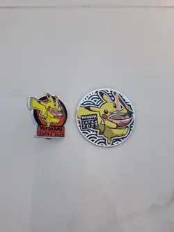 2023 Pokemon World Championship Yokohama Japan Pikachu Pin & Coin - Image 1