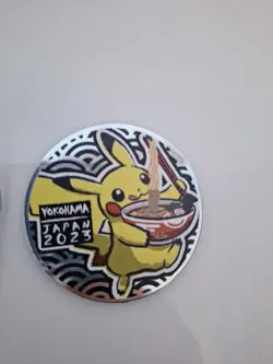 2023 Pokemon World Championship Yokohama Japan Pikachu Pin & Coin - Image 2