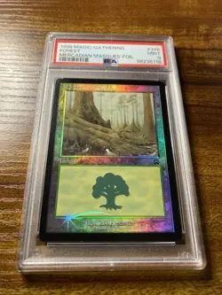 MTG✨FOREST FOIL✨Mercadian Masques PSA 9 MINT Land 1999 Rob Alexander Art Pop 1 ! - Image 5