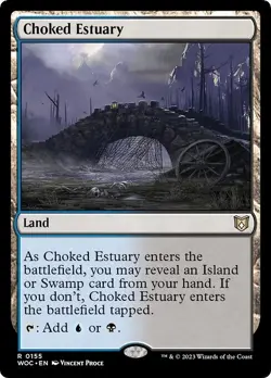 CHOKED ESTUARY mtg Commander Wilds of Eldraine Rare - Image 1