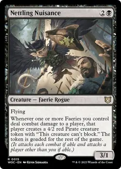 NETTLING NUISANCE mtg Commander Wilds of Eldraine Rare - Image 1