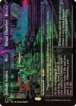 Foil Unholy Annex | Ritual Chamber (Borderless) [Duskmourn] MTG - Image 1