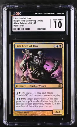 LICH LORD OF UNX Alara Reborn Foil Rare CGC 10 Gem Mint MTG [Nostalgium] - Image 1