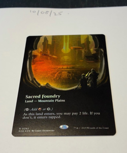 Magic the Gathering MTG Sacred Foundry x1 Rare Borderless FOIL Card NM/M - Image 1