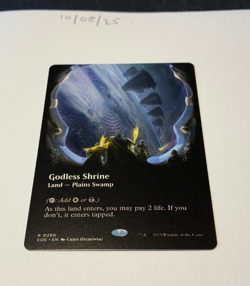 Magic the Gathering MTG Godless Shrine x1 Rare Borderless Card NM/M - Image 1