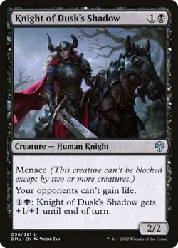 FOIL Knight of Dusk's Shadow Dominaria United Magic MTG Creature CARD 1x 096/281 - Image 1