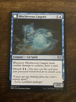 Mischievous Catgeist 069/277 Crimson Vow MTG Magic the Gathering L3241* - Image 1