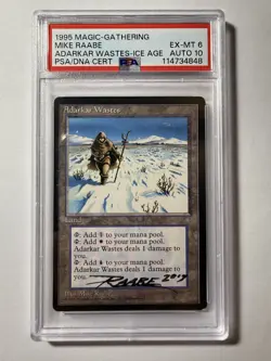 Adarkar Wastes Ice Age 1995 Autographed PSA 6 Card PSA 10 Auto - Image 2