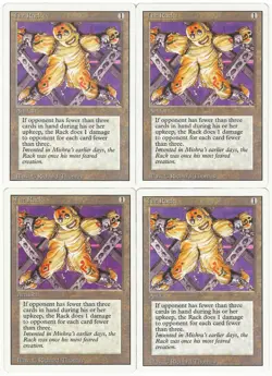 MTG The Rack x4 Revised Edition Uncommon LP Playset - Image 1