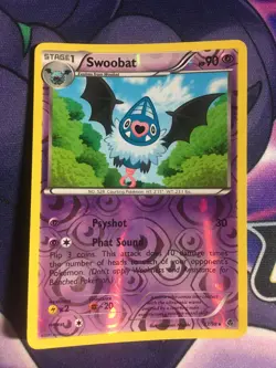 Swoobat - 37/98 - Reverse Holo Rare - Emerging Powers Pokemon - NM - Image 1