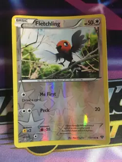 Fletchling - 113/146 - Reverse Holo - XY Base Set Pokemon - NM/LP - Image 1