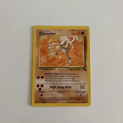 Hitmonlee 22/62 Non-Holo Fossil Set Rare Pokemon WOTC, Near Mint Condition - Image 2