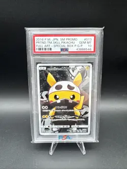 2016 Pokemon Japanese SM Pretend Team Skull 013 Pikachu Full Art Special PSA 10 - Image 1