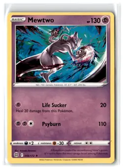 2022 Sword & Shield Series - Trick or Trade Mewtwo #56 Rare - Image 1