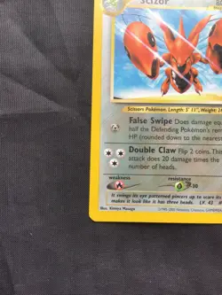 Pokemon Cards: Neo Discovery Rare: Scizor 29/75 - Image 5