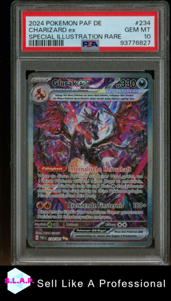 CHARIZARD EX SPECI4L ILL RARE POKEMON GER PAF DE-PALDEAN FATES 2024 234 PSA 10 - Image 1