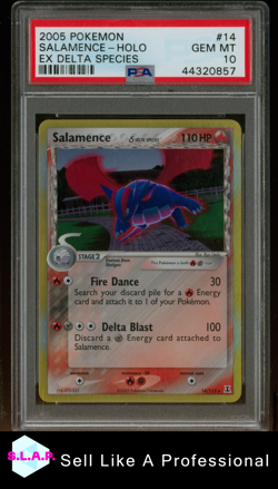SALAMENCE-HOLO DELTA SPECIES POKEMON EX DELTA SPECIES 2005 14 PSA 10 - Image 1