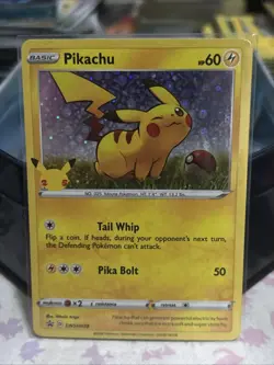 Pokemon 25th Anniversary Pikachu General Mills Cereal 2021 Promo Holo SWSH039 - Image 1