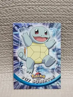 1999 Topps Pokemon TV Animation Edition #07 Squirtle NM Black Logo - Image 1