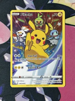Pikachu SWSH020 Sword & Shield Black Star Promo Pokemon Card - Image 1