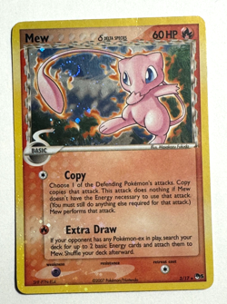 Mew Cosmos Holo-3/17-Pop Series 5 Delta Species-Pokemon Card-HP-Fixed PokeBall - Image 1