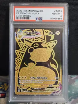 Pikachu VMAX TG29/TG30 Lost Origin Trainer Gallery Pokemon PSA10 GEMT MT - Image 1