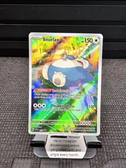 Pokemon Card Snorlax SVP051 Black Star Ultra Rare Promos - Image 1