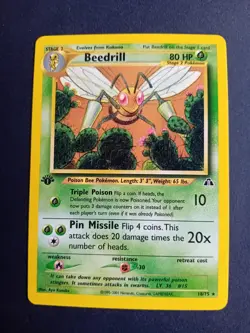 Pokemon Cards: Neo Discovery 1st Edition Rare: Beedrill 18/75 - Image 1