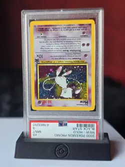 PSA 9 MEW Black Star Promo Holo SWIRL Pokemon Card 2000 WOTC Vintage - Image 4