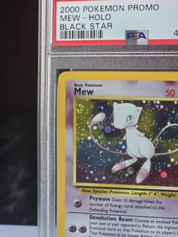 PSA 9 MEW Black Star Promo Holo SWIRL Pokemon Card 2000 WOTC Vintage - Image 5