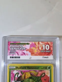 Radiant Venusaur Gem Mint 10 Ace Graded Pokemon Card Holo English Rare - Image 2