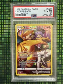 PSA 10 2022 Pokemon SWSH Charizard #TG03/TG30 UR Lost Origin Trainer Gallery - Image 2