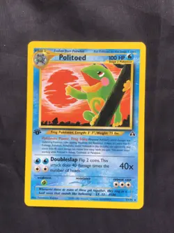 Pokemon Cards: Neo Discovery 1st Edition Rare: Politoed 27/75 - Image 1