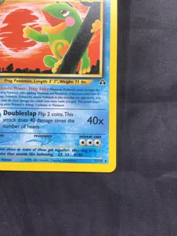 Pokemon Cards: Neo Discovery 1st Edition Rare: Politoed 27/75 - Image 4
