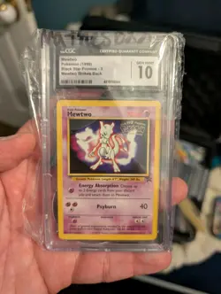 CGC 10 GEM MINT Mewtwo # 3 WB Movie WOTC Black Star PROMO Pokemon Card - Image 1
