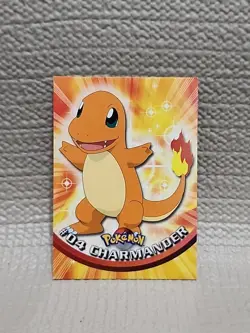 1999 Topps Pokemon TV Animation Series 1 - Charmander #04 Blue Logo Non Holo - Image 1