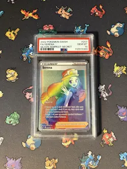 Pokemon Cards Serena 207/195 Rainbow Rare Silver Tempest - PSA 10 GEM MINT - Image 1