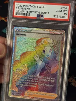Pokemon Cards Serena 207/195 Rainbow Rare Silver Tempest - PSA 10 GEM MINT - Image 2