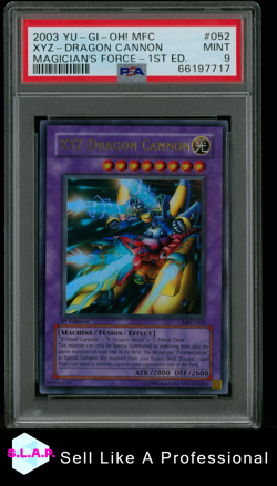 XYZ-DRAGON CANNON YU-GI-OH ULTRA RARE MFC 1 EDITION 52 2003 ENGLISH PSA 9 - Image 1